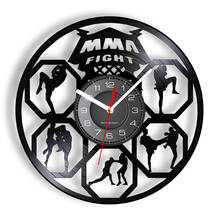Mixed Martial Arts Vinyl Record Wall Clock For Sports Room MMA Fight Silent Wall Watch Fight Sports Full-contact Combat Artwork 2024 - buy cheap