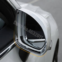 For Volvo XC60 car accessories 2017 2018 2019 ABS Chrome Car rearview mirror block rain eyebrow decoration Cover Trim 2pcs 2024 - buy cheap