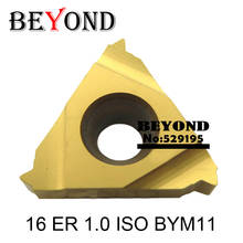 BEYOND-insertos de carburo ISO 16 ER 1,0/1,25/1,5/1,75/2,0/2,5/3,0, para herramientas de torneado de hilo, SER1616, SNL, hoja de torno cnc 2024 - compra barato