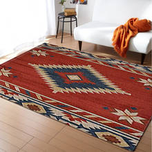 Alfombra nórdica Bohemia de estilo nacional para decoración del hogar, tapete de franela suave para dormitorio, sofá, mesa, alfombra marroquí para sala de estar 2024 - compra barato