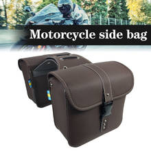 Capa lateral de couro para motocicleta, bolsa de couro ecológica modificadora de uso automotivo, bolsa para selim 2024 - compre barato