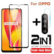 Película de vidro temperado 2 em 1 para oppo, película protetora completa de tela para os modelos a5, a9 2020, a73, a52, realme 7, 6, 5, x7 2024 - compre barato