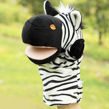 Zebra stripes hand puppet children plush toy Zebra animals kindergarten hand puppet birthday gift baby kid stuffed toy 2024 - buy cheap