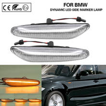 Dinâmica de Fluxo Seqüencial LEVOU Lado Marcador de luz da lâmpada Clara para BMW E46 E60 E61 E81 E82 E83 E84 E87 E90 E91 E92 E93 2024 - compre barato