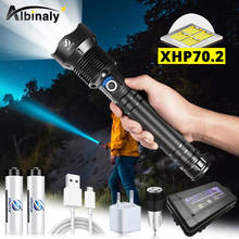 Super bright Powerful LED Flashlight With XHP 70.2 Lamp Bead Tactical LED Torch Support Zoom 3 lighting modes Portable lantern 2024 - buy cheap