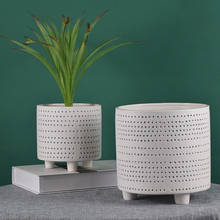 Nordic criativo redondo vaso de flores suculento plantio vaso de cacto varanda decoração de mesa interior decoração para casa 2024 - compre barato