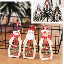 Christmas Snowman Decorations Wooden Christmas Tree Pendant Creative Santa Claus Hollow Ornaments For Festival Home Party Gifts 2024 - buy cheap