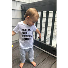 Camiseta infantil engraçada com estampa perfeita, camiseta para meninos e meninas, roupas para crianças pequenas, camiseta de verão com manga curta 2024 - compre barato