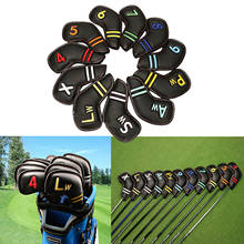 11pcs/set Waterproof Golf Iron Head Cover Club Wedges Headcover Protector 4,5,6,7,8,9,A,S,P,X, LW Golf Training Aids Equipment 2024 - buy cheap