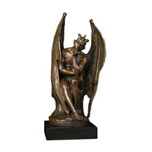 Bronze Famous Lucifer Sculpture Statue Handmade Hot Casting Collectible Figurine Art Home Decor 2024 - buy cheap