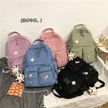 Kawaii Large Capacity Backpack For Teenage Women Waterproof Nylon Famous Girls Schoolbag Fashion Black Travel Bag Bagpack 2021 2024 - buy cheap