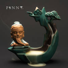 PINNY Old Man Play The Piano Incense Burner Ceramic Creative Backflow Incense Holder Zen Decor Ceramic Crafts Sandalwood Censer 2024 - buy cheap