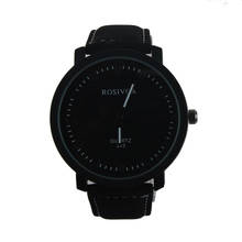 Quartz Watch Simple Round Dial Harajuku Style Leather Strap Watch for Men Fashion Business Wristwatch Reloj Hombre Drop Ship 2024 - buy cheap