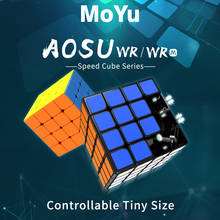 MoYu AoSu-cubo mágico de velocidad WR 4x4x4 para niños, juguete de rompecabezas sin pegatinas, Cubo de velocidad profesional WR M, juguetes educativos para niños 2024 - compra barato