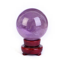 Esfera de amatista Natural de 2 a 7cm, bolas de roca de piedra de cristal, energía curativa, adornos decorativos, decoración del hogar 2024 - compra barato
