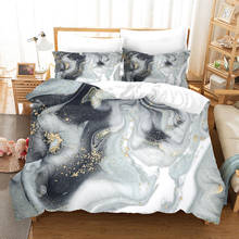 Marble Patterns Printed Bedding Set White Color Duvet Cover Sets Comforter Bed Linen Twin Queen King Single Size Dropshipping 2024 - buy cheap
