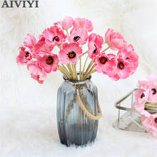 10 piece/lot Artificial flower PU poppies wedding bride holding flowers home decoration simulation bouquet birthday decoration 2024 - buy cheap