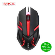 iMICE M6 Professional Wired Gaming Mouse Wired USB Optical LED Ergonomic Game Mice 1000DPI For PC Laptop Computer Mouse Gamer 2024 - buy cheap