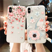 Romantic Sakura Soft Case For iPhone SE 2020 X XR XS Max 7 8 6s 6Plus For iPhone 11 pro Case For iPhone SE Cover Cases Coque 2024 - buy cheap