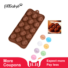FILBAKE 15 Round Hole Ingot Shaped Eyes Silicone Chocolate Molds Cake Moulds Jelly Ice Mould Cookies Baking Biscuit Bakeware 2024 - buy cheap