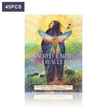 Baraja de cartas de oráculo de la tierra sagrada, guía completa en inglés, juego de mesa de fiesta familiar del destino, cartas de juego de oráculo, 45 cartas 2024 - compra barato