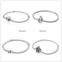 925 Sterling Silver Bracelet Moments Crown O & Snake Chain Bracelet Fit Women Bead Charm Diy Pandora Jewelry 2024 - buy cheap