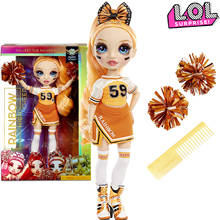 11 дюймов Радужный Мак высокого размера оранжевый Чирлидинг модные помпоны кукла потайная коробка Lol сюрприз куклы детские игрушки для девочек 2024 - купить недорого