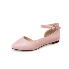 Sandalias planas de verano de talla grande para mujer, zapatos femeninos con punta de botón 2024 - compra barato