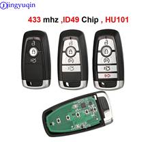 Jingyuqin chave chip id49, 433/868/902mhz, lâmina hu101, inserção de chave prox para ford fusão 2024 - compre barato