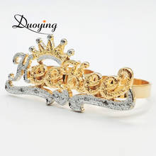 Duoying 3D Double Color Plated Crown Name Queen Ring Men Ring Custom Ring Zirconia Personalized Ring Custom Jewelry Gifts 2024 - buy cheap