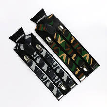 Winfox para hombre-Pantalón de camuflaje, tirantes de 1 pulgada de ancho en forma de Y, color verde militar 2024 - compra barato