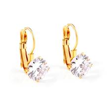 LUXUKISSKIDS Zircon Gold Color Hoop Earrings For Women Fashion Jewelry Stainless Steel 2020 Earings Jewellery pendientes Bricos 2024 - buy cheap