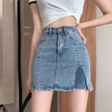 Women High Waisted Jeans Shorts Skirts with Rhinestone for 2021 Korean Fashion Summer Sexy Clothing Girls Mini Denim Hot Pants 2024 - buy cheap