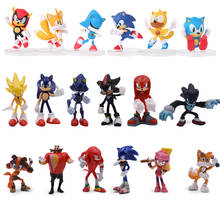 6 шт./компл. 7 см Sonic Boom Редкие Dr Eggman Shadow Фигурки игрушки ПВХ игрушки звуковые тени хвосты персонажи Фигурки игрушки для детей 2024 - купить недорого