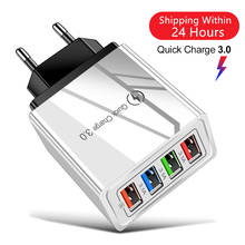 USB Charger Quick Charge 4.0 3.0 3.1A Fast Charging Power Adapter Charger For Samsung iPhone 11 7 X 4 Ports Mobile Phone Charger 2024 - buy cheap