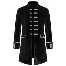 Mens Steampunk Victorian Frock Coat Jacket Men Gothic Tailcoat Costume Vintage Tuxedo Viking Renaissance Pirate Halloween Coats 2024 - buy cheap