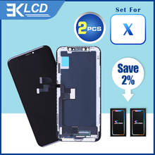Elekworld Grade 2 Pcs/lot For iPhone X OLED TFT With 3D Touch Digitizer Assembly OEM LCD Screen Replacement Display 2024 - buy cheap
