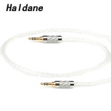 Haldane 7N OCC 8 Croes посеребренный 3,5 мм до 3,5 мм штыревой к штыревой Aux аудио кабель для автомобиля на голову наушников провод линии 2024 - купить недорого
