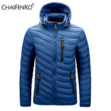 CHAIFENKO Brand Winter Warm Waterproof Jacket Men 2021 New Autumn Thick Hooded Parkas Mens Fashion Casual Slim Jacket Coat Men 2024 - купить недорого