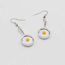 Omelette earrings, food earrings, pot earrings, cute earrings, cute, kitchen supplies, creative gift jewelry earrings 2024 - buy cheap