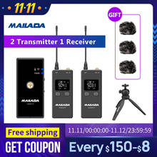 Mailada Vlog Go UHF Condensor Mic Video Recording Lavalier Trans/Receivers Wireless Microphone for Phones DSLR pk Rode GO 2024 - buy cheap