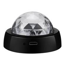 LED USB Car Atmosphere Light Sound Control Crystal Magic Ball Disco Lamp RGB Colorful Music Sound Light DJ Light 2024 - buy cheap