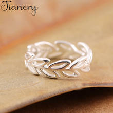 Jianery joias vintage anéis de dedo cor de prata folhas para mulheres e homens estilo boêmio anéis de casamento 2024 - compre barato