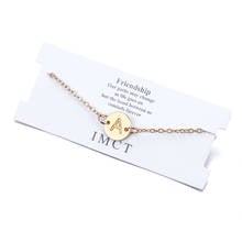 Gift for girlfriend Initial letter Bracelet Anklet with Card small love gift bridesmaid gift wedding souvenir party favor 2024 - buy cheap