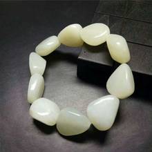 Sementes naturais de xinjiang hetian jade semente esculpida branco contas jade mão corda aaaa 2024 - compre barato