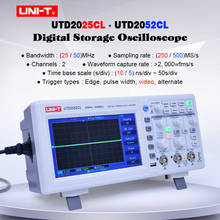 Osciloscopio de almacenamiento Digital UNI-T UTD2025CL/2052CL, 2 canales, 25kpts, profundidad de memoria, de escritorio, TFT LCD/WVGA de 7 pulgadas 2024 - compra barato
