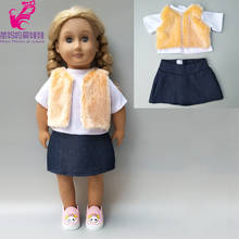 Para o Bebê jaqueta de inverno mini saia Da Boneca 18 polegada meninas boneca brinquedos Boneca roupas roupas de inverno para crianças 2024 - compre barato