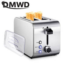 Dmwd-máquina elétrica automática de torradeira, sanduíche, aquecimento rápido, aço inoxidável, ferramentas para cozinha, café da manhã 2024 - compre barato