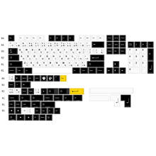 Teclas minimalistas japonesas en blanco y negro, tapa de tecla subcama de tinte de cinco lados, PBT, para teclado mecánico MX Switch, perfil Cherry 2024 - compra barato