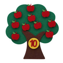 Material didáctico Montessori de manzana y árboles, juguetes de matemáticas, manual de enseñanza para jardín de infancia, tejido de tela, juguetes educativos para Aprendizaje Temprano 2024 - compra barato